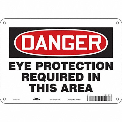 Safety Sign 7 in x 10 in Polyethylene