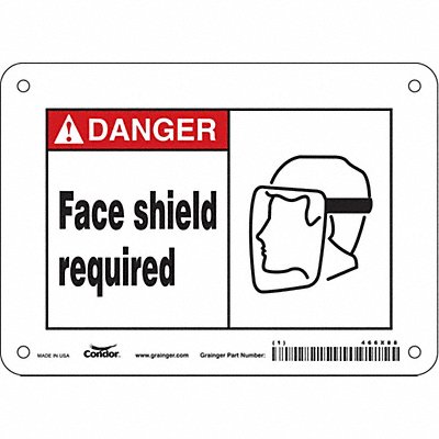 Safety Sign 5 in x 7 in Aluminum