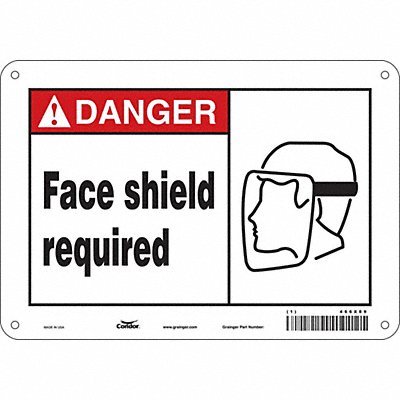 Safety Sign 7 in x 10 in Aluminum