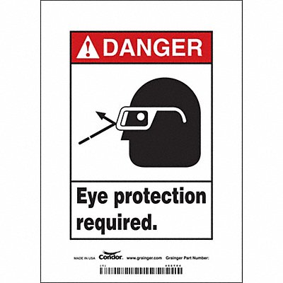 Safety Sign 7 in x 5 in Vinyl