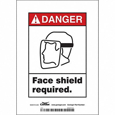 Safety Sign 7 in x 5 in Vinyl