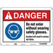 Safety Sign 10 in x 14 in Aluminum