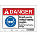 Safety Sign 7 inx10 in Vinyl