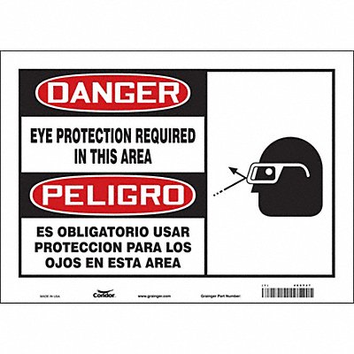 Safety Sign 10 in x 14 in Vinyl