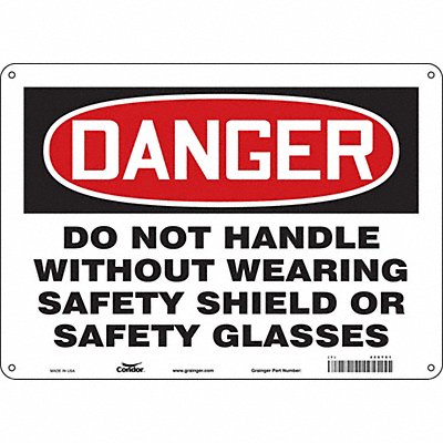 Safety Sign 10 in x 14 in Aluminum