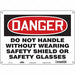 Safety Sign 10 in x 14 in Aluminum