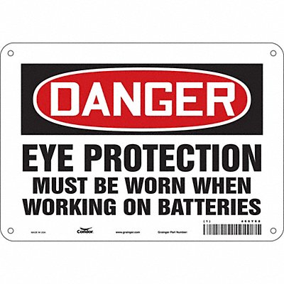 Safety Sign 7 in x 10 in Polyethylene