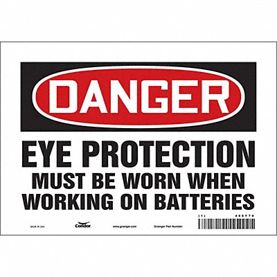 Safety Sign 7 in x 10 in Vinyl