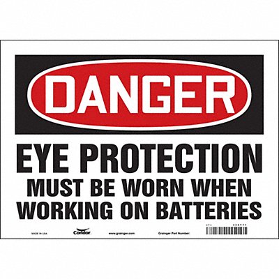 Safety Sign 10 in x 14 in Vinyl