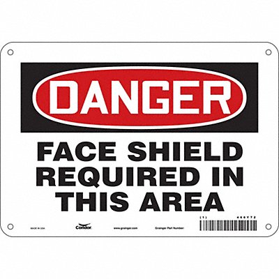 Safety Sign 7 in x 10 in Aluminum