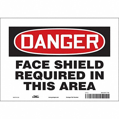 Safety Sign 7 in x 10 in Vinyl