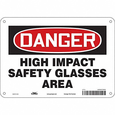Safety Sign 7 in x 10 in Polyethylene