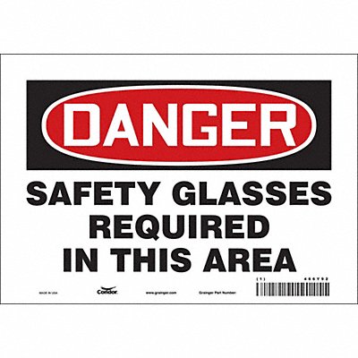 Safety Sign 7 inx10 in Vinyl