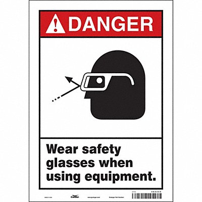 Safety Sign 14 in x 10 in Vinyl