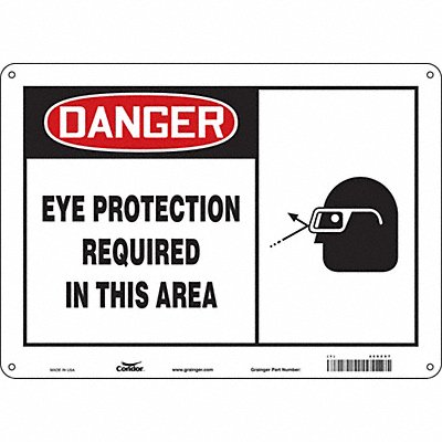 Safety Sign 10 in x 14 in Aluminum