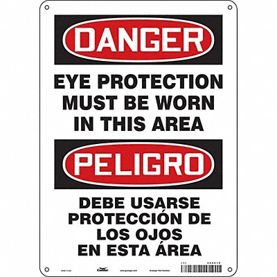 Safety Sign 14 in x 10 in Polyethylene