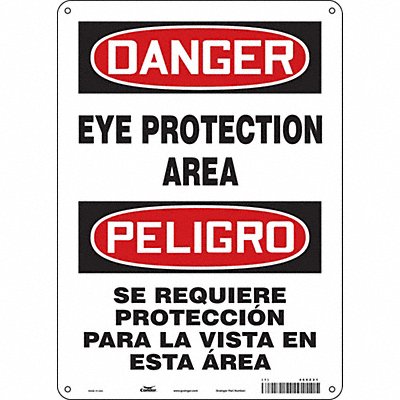 Safety Sign 14 in x 10 in Polyethylene