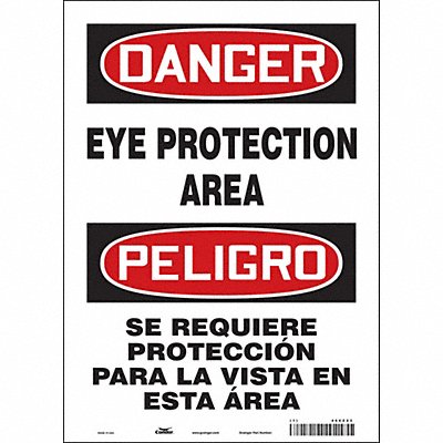 Safety Sign 14 in x 10 in Vinyl