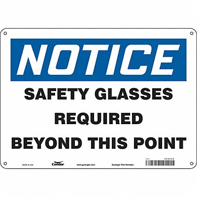 J7003 Safety Sign 10 inx14 in Aluminum