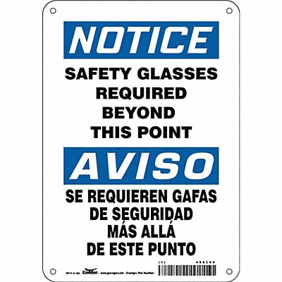 Safety Sign 10 inx7 in Polyethylene