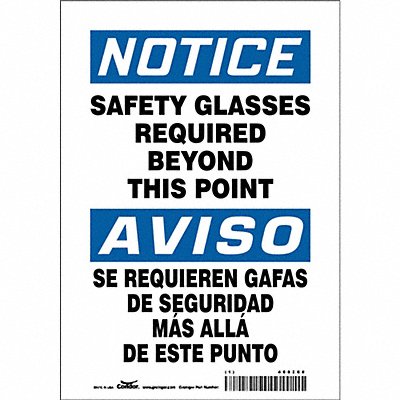 Safety Sign 10 in x 7 in Vinyl