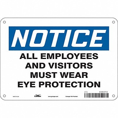 Safety Sign 7 inx10 in Polyethylene