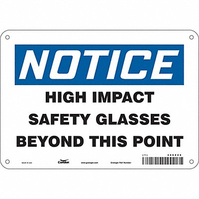 Safety Sign 7 in x 10 in Aluminum