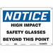 Safety Sign 10 in x 14 in Polyethylene