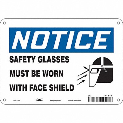 Safety Sign 7 inx10 in Polyethylene