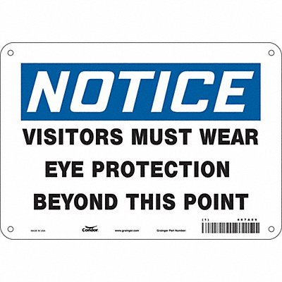 Safety Sign 7 in x 10 in Polyethylene