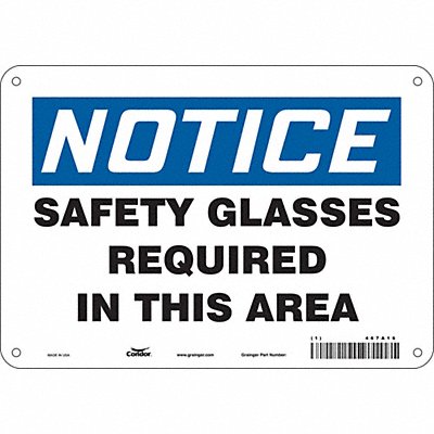 Safety Sign 7 inx10 in Polyethylene