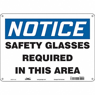 Safety Sign 10 inx14 in Polyethylene