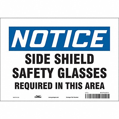 Safety Sign 7 in x 10 in Vinyl