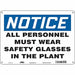 Safety Sign 10 in x 14 in Polyethylene