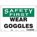 J7029 Safety Sign 7 in x 10 in Aluminum