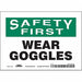 J7029 Safety Sign 5 in x 7 in Vinyl