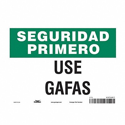 Safety Sign 7 inx10 in Vinyl