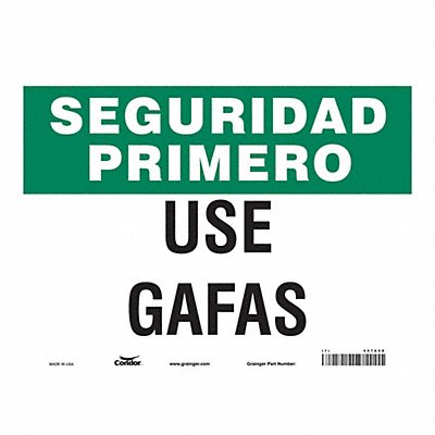Safety Sign 10 in x 14 in Vinyl