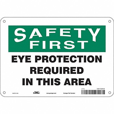 Safety Sign 7 in x 10 in Aluminum