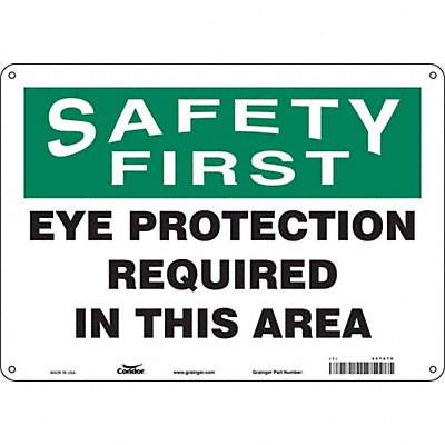 Safety Sign 10 inx14 in Aluminum
