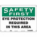 Safety Sign 10 inx14 in Polyethylene