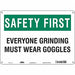 Safety Sign 10 in x 14 in Aluminum