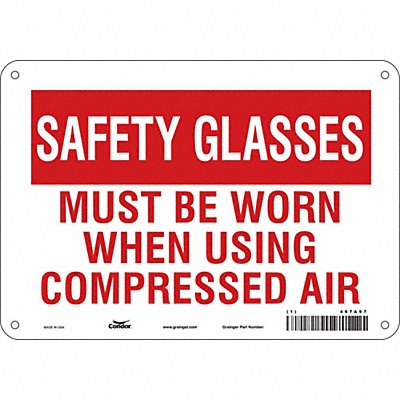 Safety Sign 7 in x 10 in Aluminum