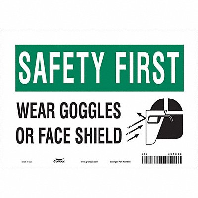 Safety Sign 7 in x 10 in Vinyl