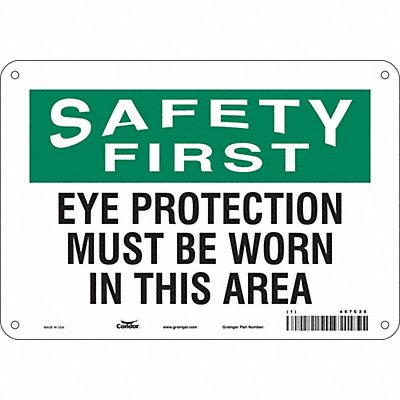 Safety Sign 7 inx10 in Polyethylene