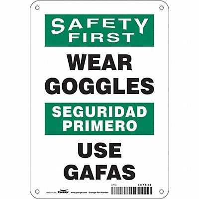Safety Sign 10 inx7 in Polyethylene