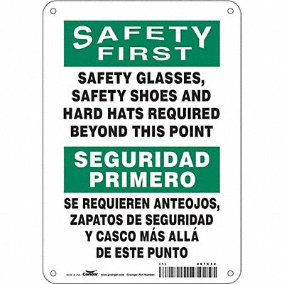 Safety Sign 10 in x 7 in Vinyl