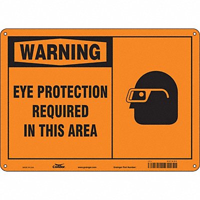 Safety Sign 10 in x 14 in Aluminum