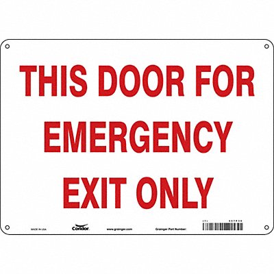 Safety Sign 10 in x 14 in Aluminum