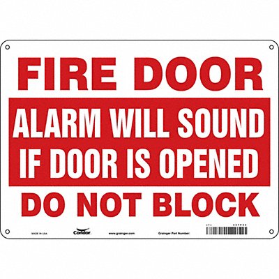 Safety Sign 10 in x 14 in Polyethylene